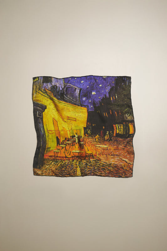 İpek Bandana Fular Art Collection-Vincent Van Gogh(Cafeler Sokağı)